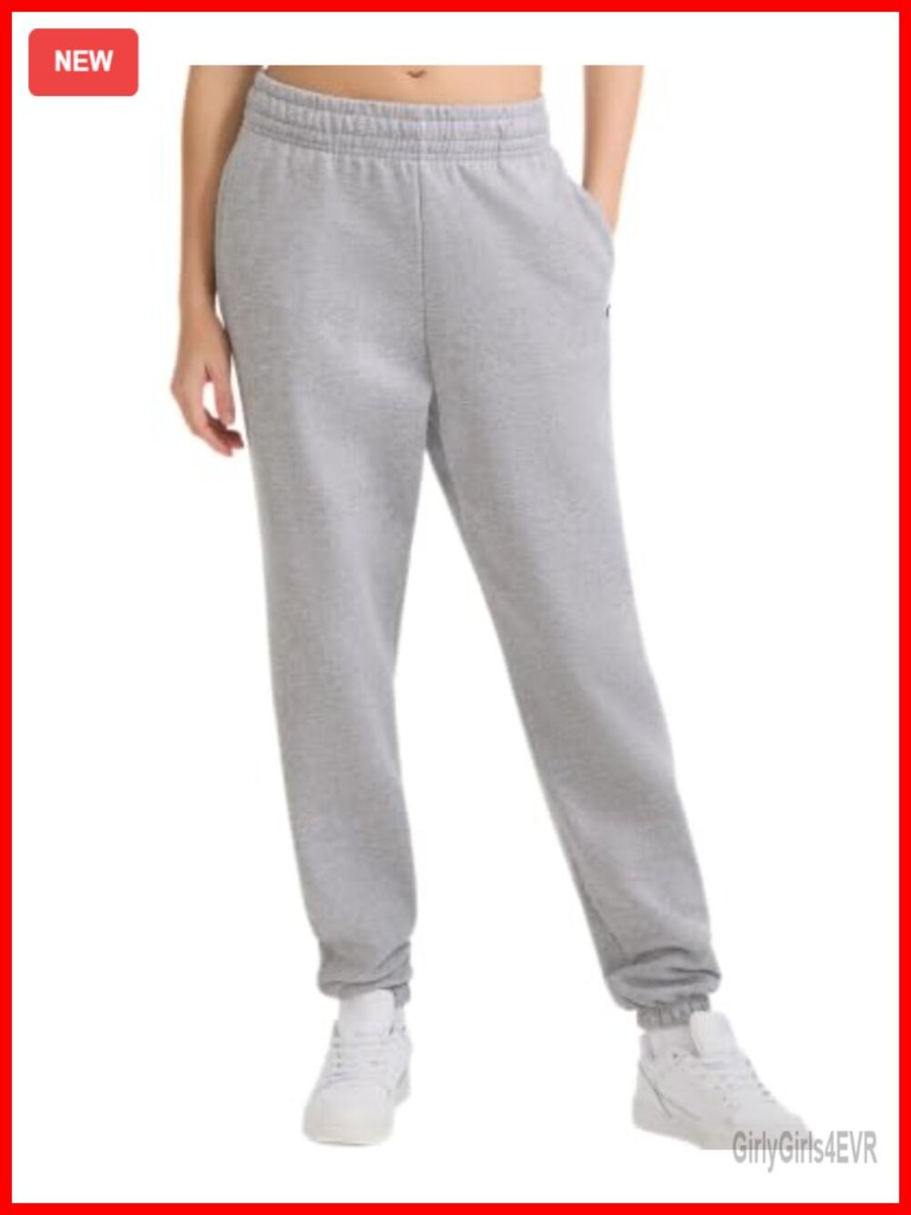 Midweight Fleece Sweatpants Oversized Fit Pull On Cinched Bottom